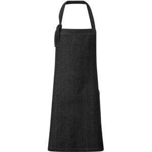 Premier Black Denim Recycled Apron - Unisex Full Bib Premier Black Denim Recycled Apron - Unisex Full Bib