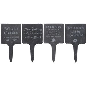 Something Different Ensemble de Plaques de Jardin Gothique - Noir/Blanc - Set de Plaques Something Different Ensemble de Plaques de Jardin Gothique - Noir/Blanc - Set de Plaques