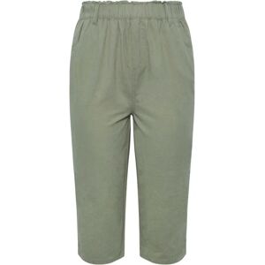 Yours Green Khaki Cotton Cropped Trousers - Casual Wear Yours Green Khaki Cotton Cropped Trousers - Casual Wear