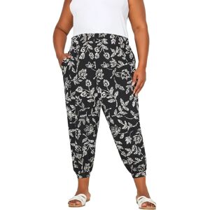 Yours 48 Vine Print Cropped Harem Trousers - Trousers Yours 48 Vine Print Cropped Harem Trousers - Trousers