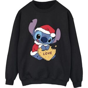 Disney Lilo En Stitch Kerstmis Liefde Biscuit Sweatshirt - Heren Zwart XL Disney Lilo En Stitch Kerstmis Liefde Biscuit Sweatshirt - Heren Zwart XL