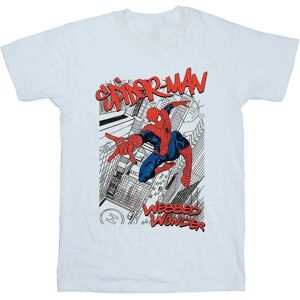 Biały T-shirt Marvel Slim Fit - Mężczyzna Spider-Man Biały T-shirt Marvel Slim Fit - Mężczyzna Spider-Man