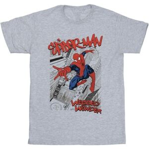 Marvel Spider-Man Sketch City T-Shirt - Slank Pasvorm Marvel Spider-Man Sketch City T-Shirt - Slank Pasvorm