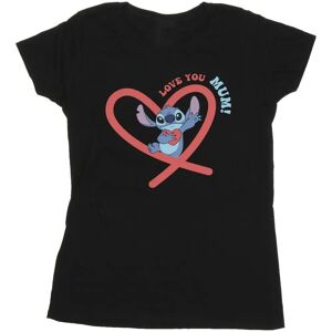 T-Shirt Disney Lilo Stitch Love You Mum Noir - T-Shirt T-Shirt Disney Lilo Stitch Love You Mum Noir - T-Shirt