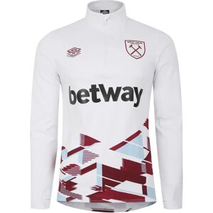 Umbro 2023-2024 West Ham Warm Up Midlayer Top - Performance White Umbro 2023-2024 West Ham Warm Up Midlayer Top - Performance White
