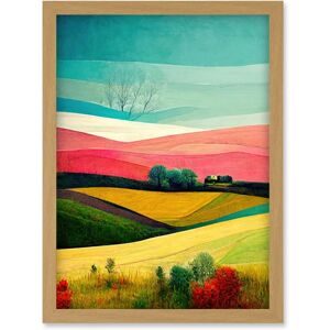 Artery8 - Four Seasons Colourful Landscape - A4 - Wall Art Print Artery8 - Four Seasons Colourful Landscape - A4 - Wall Art Print