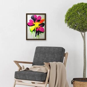 Artery8 Vibrant Street Art Graffiti Spray Paint Flower - Brown - A4 - Framed - Art Print Artery8 Vibrant Street Art Graffiti Spray Paint Flower - Brown - A4 - Framed - Art Print