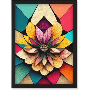 Artery8 - Geometric Floral Mandala - Multicoloured - A4 Artery8 - Geometric Floral Mandala - Multicoloured - A4