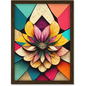 Artery8 - Geometric Floral Mandala - Framed - Framed Wall Art Print Artery8 - Geometric Floral Mandala - Framed - Framed Wall Art Print