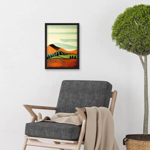 Artery8 - Abstract Linocut - Tangerine - Wall Art Print Artery8 - Abstract Linocut - Tangerine - Wall Art Print
