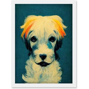 Artery8 - Border Terrier Dog Artwork - Framed A4 Artery8 - Border Terrier Dog Artwork - Framed A4