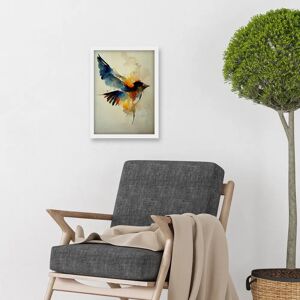 Artery8 - Watercolour Flying Bird A4 - Framed - Art Print Artery8 - Watercolour Flying Bird A4 - Framed - Art Print