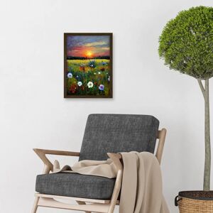 Artery8 - Wildflower Sunrise - Brown - Framed Wall Art Print Artery8 - Wildflower Sunrise - Brown - Framed Wall Art Print