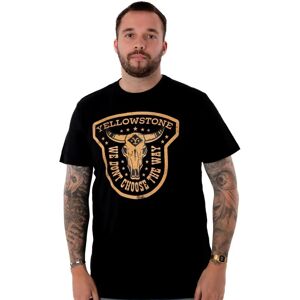 Yellowstone Black Skull T-Shirt - Men Short Sleeve Official Merchandise Yellowstone Black Skull T-Shirt - Men Short Sleeve Official Merchandise