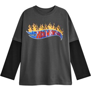Hot Wheels Boys Long Sleeve Flame Logo T-Shirt Hot Wheels Boys Long Sleeve Flame Logo T-Shirt