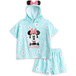 Disney Minnie Mouse Blue Flower Print 2 Piece Towelling Co-ord - Clothing Set Disney Minnie Mouse Blue Flower Print 2 Piece Towelling Co-ord - Clothing Set