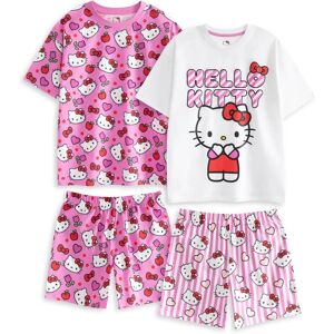 Hello Kitty Pink Girls Multi-Pack of 2 Pajamas Short Sleeve Short Leg - Pajamas Hello Kitty Pink Girls Multi-Pack of 2 Pajamas Short Sleeve Short Leg - Pajamas