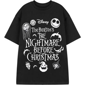 Disney Nightmare Before Christmas Jack Sally Unisex Black T-Shirt - T-Shirt Disney Nightmare Before Christmas Jack Sally Unisex Black T-Shirt - T-Shirt