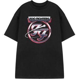 T-shirt noir Chrome Small de Foo Fighters pour hommes - Groupe de rock T-shirt noir Chrome Small de Foo Fighters pour hommes - Groupe de rock