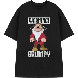Disney Snow White Grumpy Warning Black Men's Short Sleeve T-Shirt Disney Snow White Grumpy Warning Black Men's Short Sleeve T-Shirt