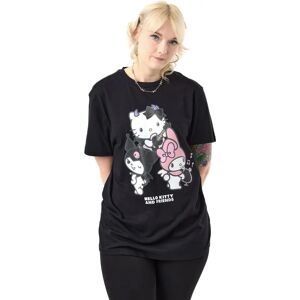 Hello Kitty Large Black Women's Short Sleeve T-Shirt - Casual Graphic Tee Hello Kitty Large Black Women's Short Sleeve T-Shirt - Casual Graphic Tee