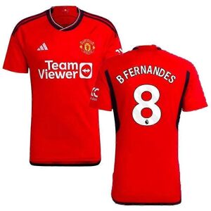 Adidas Bruno Fernandes 2023-2024 Manchester United Home Shirt - Football Shirt Adidas Bruno Fernandes 2023-2024 Manchester United Home Shirt - Football Shirt