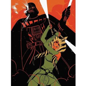 Star Wars Ahsoka Tano Vs Darth Vader Canvas Print - 30 x 40 cm - Star Wars Wall Art Star Wars Ahsoka Tano Vs Darth Vader Canvas Print - 30 x 40 cm - Star Wars Wall Art