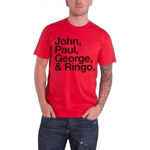 The Beatles John Paul George Ringo Red T-Shirt - Unisex Adult The Beatles John Paul George Ringo Red T-Shirt - Unisex Adult