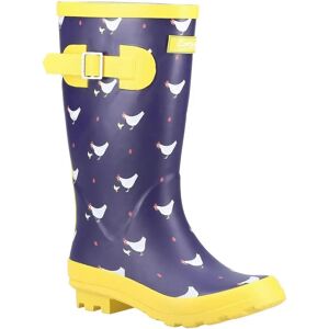 Cotswold Childrens Farmyard Chicken Wellington Boots - Navy/Yellow - Kids UK 3 Cotswold Childrens Farmyard Chicken Wellington Boots - Navy/Yellow - Kids UK 3