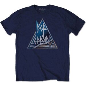 Def Leppard Unisex Triangle Logo T-Shirt Navy Blue XXL - T-Shirt Def Leppard Unisex Triangle Logo T-Shirt Navy Blue XXL - T-Shirt