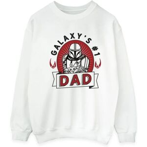 Pertemba - Star Wars Mandalorian Galaxy Dad Sweatshirt - Blanc - Sweatshirt Pertemba - Star Wars Mandalorian Galaxy Dad Sweatshirt - Blanc - Sweatshirt