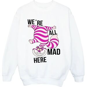 Disney Alice In Wonderland Sweatshirt - Wit - All Mad Here - Maat 7-8 jaar Disney Alice In Wonderland Sweatshirt - Wit - All Mad Here - Maat 7-8 jaar