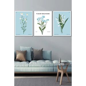 ARTZE - Vintage Blue Spring - White Framed - Wall Art ARTZE - Vintage Blue Spring - White Framed - Wall Art