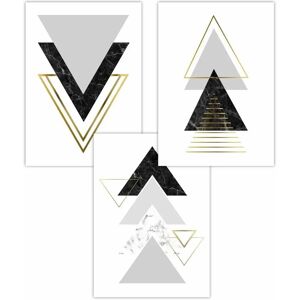 ARTZE - Geometric Triangle Set - Wall Art Poster Set ARTZE - Geometric Triangle Set - Wall Art Poster Set
