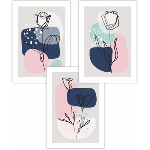 ARTZE - Line Art Spring Flowers - Posters ARTZE - Line Art Spring Flowers - Posters