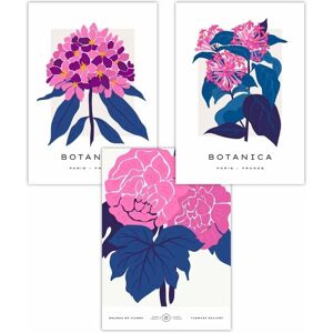 ARTZE - Posies - Set 3 - Pink Navy - Poster ARTZE - Posies - Set 3 - Pink Navy - Poster