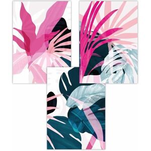 ARTZE - Triptych - Pink-Blue - 3-Piece - Poster ARTZE - Triptych - Pink-Blue - 3-Piece - Poster