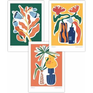 ARTZE - Artisan Flower Market - Green Yellow Orange - Poster ARTZE - Artisan Flower Market - Green Yellow Orange - Poster
