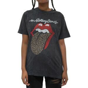 Rolling Stones Black Leopard Tongue Acid Wash T-Shirt - Unisex Rolling Stones Black Leopard Tongue Acid Wash T-Shirt - Unisex