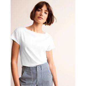T-Shirt Col Bateau Blanc de Boden - T-Shirt - Publicité T-Shirt Col Bateau Blanc de Boden - T-Shirt - Publicité