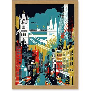 Artery8 - London Iconic Landmarks Modern Abstract Cityscape Artwork - Light Oak Artery8 - London Iconic Landmarks Modern Abstract Cityscape Artwork - Light Oak