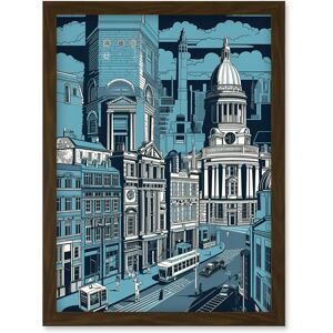 Artery8 - Belfast Cityscape City Centre Hall Linocut Artery8 - Belfast Cityscape City Centre Hall Linocut