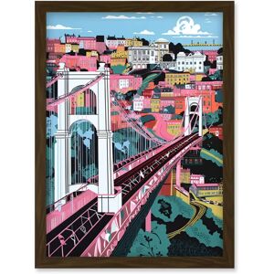 Artery8 - Clifton Suspension Bridge Cityscape - Framed Art Artery8 - Clifton Suspension Bridge Cityscape - Framed Art