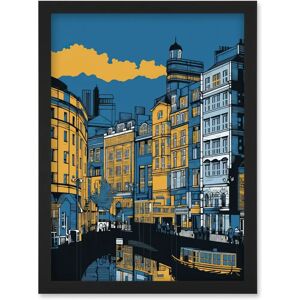 Artery8 - Leeds Dock Cityscape Colour Block Illustration Artery8 - Leeds Dock Cityscape Colour Block Illustration