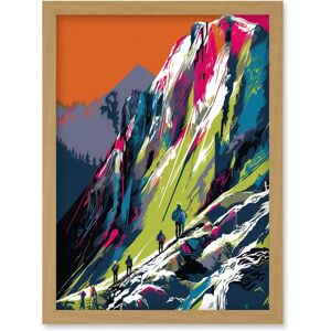 Artery8 - Hikers on Helvelyn Ridge - Framed wall art Artery8 - Hikers on Helvelyn Ridge - Framed wall art