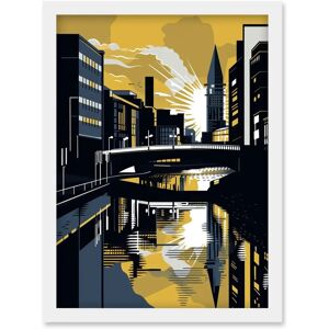 Artery8 - Glasgow Scotland River Cityscape Sunrise Geometric Artwork - A4 - Framed - Cityscape - Art print Artery8 - Glasgow Scotland River Cityscape Sunrise Geometric Artwork - A4 - Framed - Cityscape - Art print
