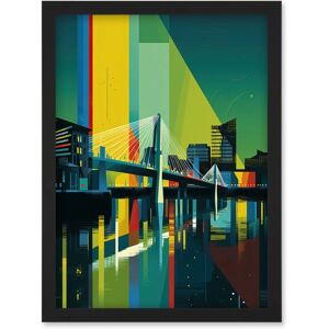 Artery8 - Glasgow Bells Bridge - Black - A4 - Wall Art Artery8 - Glasgow Bells Bridge - Black - A4 - Wall Art
