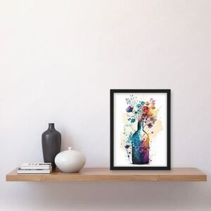 Artery8 - Wildflower Spring Bouquet - Glass Wine Bottle - Framed Wall Art Print Artery8 - Wildflower Spring Bouquet - Glass Wine Bottle - Framed Wall Art Print