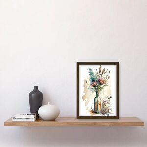 Artery8 - Spring Flower Bouquet - A4 - Brown - Wall Art Print Artery8 - Spring Flower Bouquet - A4 - Brown - Wall Art Print