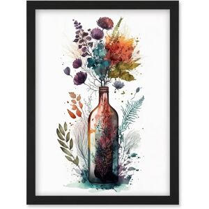 Artery8 - Wine Bottle Floral Artwork Artery8 - Wine Bottle Floral Artwork